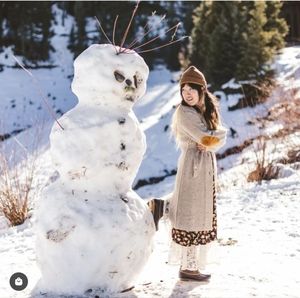 Revivall Campfire Duster Alpaca Sweater in Agate